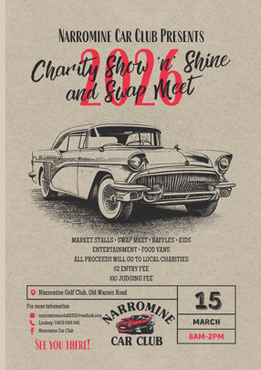2026 Annual Narromine Car Club Show n Shine